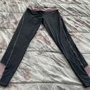 Bebe Sport Gray with Pink & White Inside Pocket Athletic Leggings, size XS Photo 8