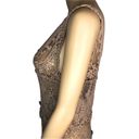 Solitaire  Ravi Khosla Tan Lace Boho Crochet Knee Length Coverup Dress Womens S Photo 2