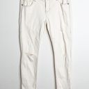 CAbi  Slim Boyfriend White Distressed Denim Size 4 Photo 1