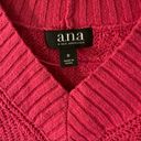 a.n.a . V-Neck High Low Sweater Catalina Hot Pink Photo 11