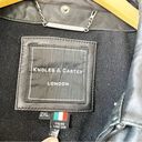 Knoles & Carter London Vintage Bomber Jacket Black Italian Lambskin Leather M/L Size L Photo 2