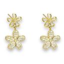 Flower Dangle Drop Earrings for Women Gold Photo 0