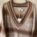 a.n.a NWT  Brown Striped V-neck Sweater Size 2X Photo 3