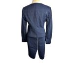 Hugo Boss BOSS  Skirt Suit Womens 8 Navy Blue Jekalana 2-piece Glen-check Zip Photo 3