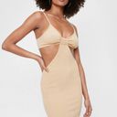 Nasty Gal Ribbed Cutout V Neck Dress Photo 1