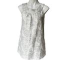 Renee C  by So Cool Pullover Mod Tunic Mini Dress Ivory Metallic Photo 5