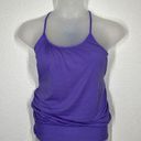 Lululemon  No Limits Tank Top Size 4 Purple Built In Bra Layered Photo 0