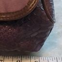 ee:some Elizabeth Arden Wristlet Women's Snakeskin Style Purple Snap Closure Photo 8