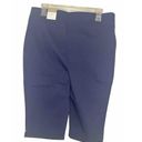 Chico's  NWT Women's Josie Navy Blue Slim Pedal Pusher Shorts Sz 10 (1.5) Stretch Photo 1