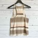 Alice + Olivia  - Women's Brown Stripe Blouse Tank Top Photo 1