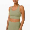 Lululemon  Free To Be Serene Sports Bra Longline Sage Green Size 6 Gym Strappy Photo 0