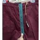 Bill Blass Bill Bass Burgundy Denim Capris Wide Leg High Rise Size 10 NWT Photo 2