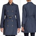 J. McLaughlin  blue trench jacket size small Photo 1