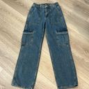 BDG High-Waisted Skate Cargo Jeans Denim Elastic Waist Size 24 x 32 Urban Photo 2