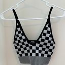 Amazon Black And White Checker Top Photo 1