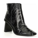 Gibson Latimer  Vina Leather Croc Embossed
Square Toe Block Heel Ankle Boots 11 Photo 0