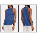 ALC Frank 💕ALC💕 Anise Snakeskin Print Crepe Tank Top Blue 2 NWT Photo 4