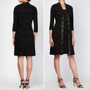 Alex Evenings NWT  Midi Length Jacket Scoop Neck Tank Dress Black Sequin Size 12 Photo 3