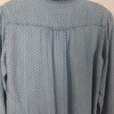 Style & Co . Polka Dot Blue Button Down Women's Shirt Size XS Photo 5