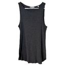 Vince  Darby Ribbed Fitted High Neck Tank Grey 067MHG Medium Photo 1