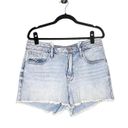 Good American Good Vintage Short Double Waistband Denim Short Light Wash Size 14 Photo 3