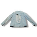 Boom Boom Jeans Jacket Size Medium Distressed Destroyed Jean Jacket Ripped Denim Jacket Photo 2