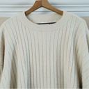 Aerie  Oversized Rib-Knit Buttercream Crewneck Sweater | Cream | XL Photo 3