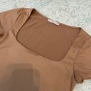 Sincerely Jules Square Neckline Brown Top Photo 1