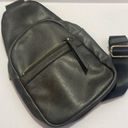 Gray sling crossbody bag 100% PVC Photo 0