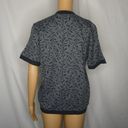 Cathy Daniels  Vines Metallic 1/2 Short Sleeve Sweater Grey Silver Black Small Photo 8