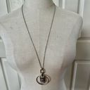 Lucky Brand  silver tone mother of pearl flower reversible pendant necklace Photo 2