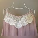 Charlotte Russe Charolette Russe Spaghetti Strap Open-Shoulder Ribbed / Ruched with Lace Top Photo 1