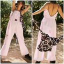 Free People Movement NWOT FP Movement Star Player Wide Leg Overall Jumpsuit  Ligh Pink Color Sz XS Photo 0