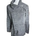 Danskin Womens  French Terry Bliss Yoga Wrap Athletic Jacket in Charcoal - Sz S Photo 1