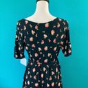 Isabel Maternity New with tags  Womens Black Floral Midi Dress Tiered Hem Photo 7