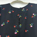 Old Navy Dress A Line 3/4 Sleeve Scoop Neck Floral Stretch Black Sz Large Photo 6