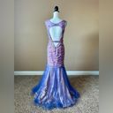 Vienna Prom  | Purple Beaded Trumpet Ball Down Sz 8 Photo 9