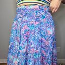 Talbots  Paisley Pastel Colors Flowing Floral Maxi Voile Skirt Photo 4