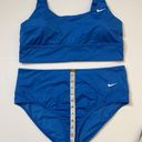 Nike Pacific Blue Midkini & High Waisted Bikini 2-Piece Swim Set Sz XL Women Photo 9