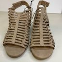 Coconuts by Matisse  Tan Caged Vegan Leather Heeled Sandals Women’s 7 M Photo 6