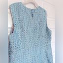 St. John ‎ Sequin Tweed Sheath Dress Knee Aqua Light Blue 14 Photo 7