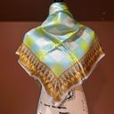 Beautiful Vintage Silk Scarf. Green Photo 1