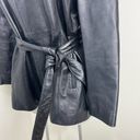 Krass&co Vintage Colebrook &  Genuine Leather Belted Jacket Size XL late 90s Y2K Black Photo 3