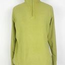 Lands End Fleece Pull Over Jacket ZIP Green Photo 0