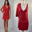 Haute Hippie  Crimson Crush Cowl Sleeve Mini Dress Photo 1