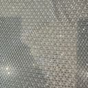 SKIMS Swarovski x  Stretch Net Crystal Silver Mini Skirt Small NEW Photo 6