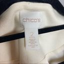 Chico's  Jacket tribal Maasai inspired beaded embroidery cream brown Large / 2P Photo 6