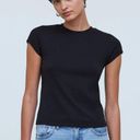 Madewell  Black Supima® Rib Tee Shirt Top Size Medium Photo 1