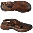 Dansko  Brown Leather Chunky Sole Y2K Slingback Fisherman Sandals EU 40 US 9.5 Photo 1