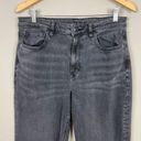 American Eagle  Mom Jeans Women 12 X29 X-Long Charcoal Black Straight Leg Stretch Photo 4